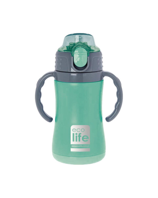 Ecolife  Παιδικό Θερμός με Καλαμάκι 300ml Kids Thermos Mint 33-BO-2991
