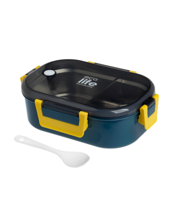 Ecolife Blue Φαγητοδοχείο 900ml  με χώρισμα 33-BO-9069