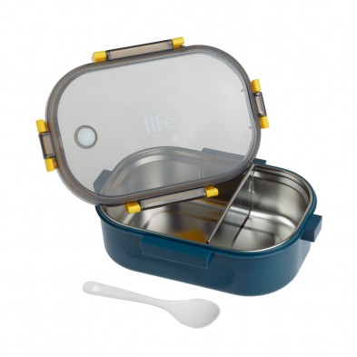 Ecolife Blue Φαγητοδοχείο 900ml  με χώρισμα 33-BO-9069