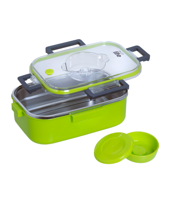 Ορθογώνιο Φαγητοδοχείο θερμ΄ός 850ml Πράσινο 33-BO-9052