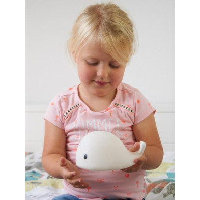 FLOW Φωτιστικό νυχτός Φάλαινα Moby 15εκ. (λευκό)  FL1135027