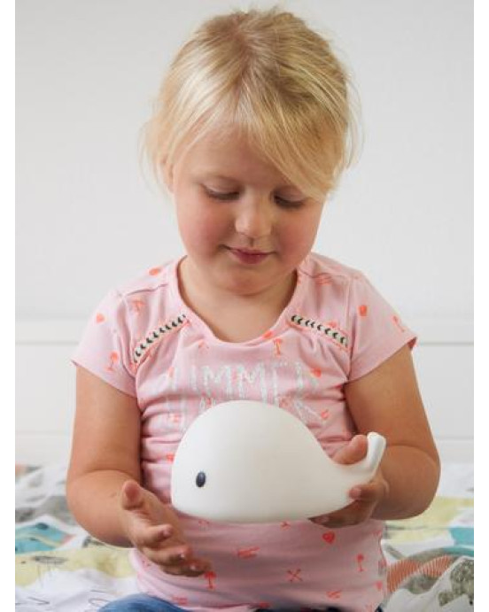 FLOW Φωτιστικό νυχτός Φάλαινα Moby 15εκ. (λευκό)  FL1135027