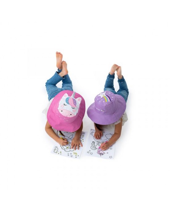 FlapJackKids  Καπέλο Διπλής Όψης UPF 50+ Unicorn/Star (Cotton)  FJKSH802