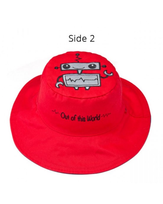 FlapJackKids  Καπέλο Διπλής Όψης UPF 50+ – Διαστημόπλοιο (Cotton) LUV0144