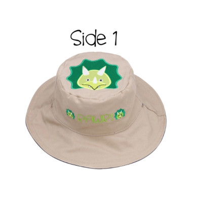 FlapJackKids Καπέλο Διπλής Όψης UPF 50+ – Δεινόσαυρος (Cotton)