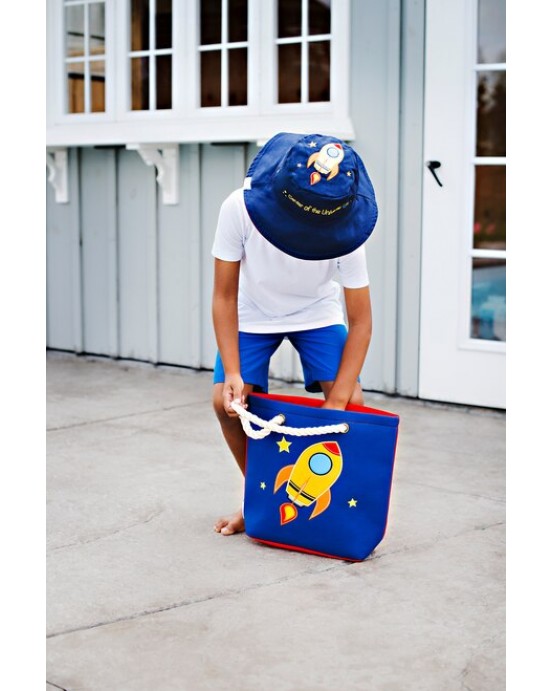 FlapJackKids  Καπέλο Διπλής Όψης UPF 50+ – Διαστημόπλοιο (Cotton) LUV0144