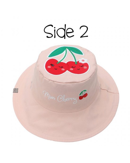 FlapJackKids  Καπέλο Διπλής Όψης UPF 50+ Cat/Cherry (Cotton) FJKSH820
