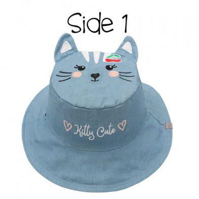 FlapJackKids  Καπέλο Διπλής Όψης UPF 50+ Cat/Cherry (Cotton) FJKSH820