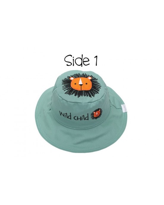 FlapJackKids  Καπέλο Διπλής Όψης UPF 50+ – Λιονταράκι (Cotton) FJKSH515