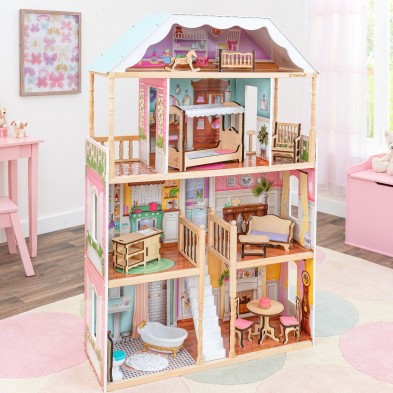Kidkraft Κουκλόσπιτο Charlotte. Περιλαμβάνει έπιπλα & αξεσουάρ ΚΚ65956