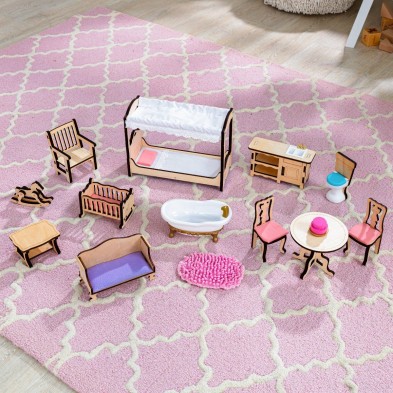 Kidkraft Κουκλόσπιτο Charlotte. Περιλαμβάνει έπιπλα & αξεσουάρ ΚΚ65956
