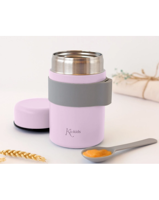 Kiokids Βρεφικό Θερμός Φαγητού με Κουταλάκι Λιλά 500ml. 5373