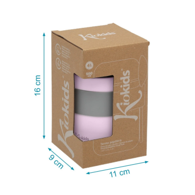 Kiokids Βρεφικό Θερμός Φαγητού με Κουταλάκι Λιλά 500ml. 5373