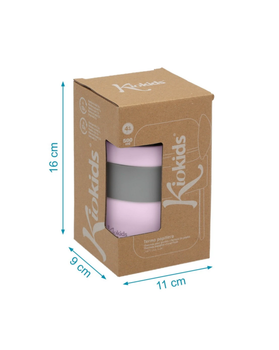 Kiokids Βρεφικό Θερμός Φαγητού με Κουταλάκι Λιλά 500ml. 5373