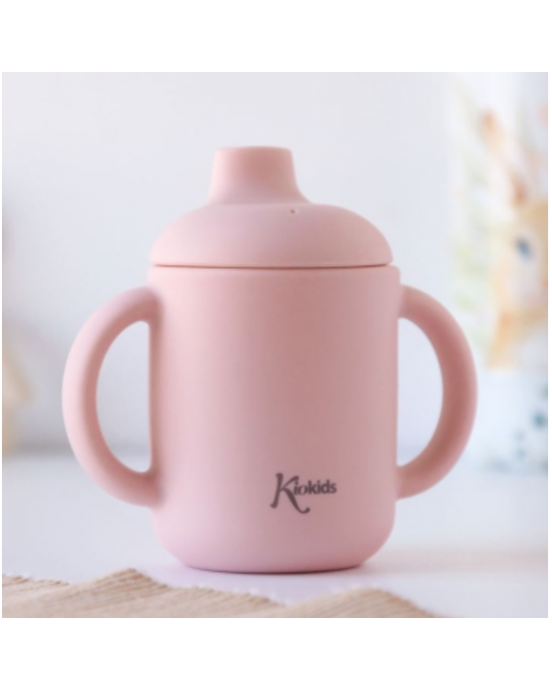 Kiokids Εκπαιδευτικό Ποτηράκι Σιλικόνης 120ml. | Ροζ 3543