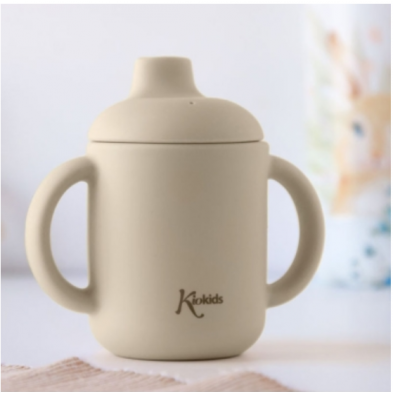 Kiokids Εκπαιδευτικό Ποτηράκι Σιλικόνης 120ml. | Μπεζ 4253