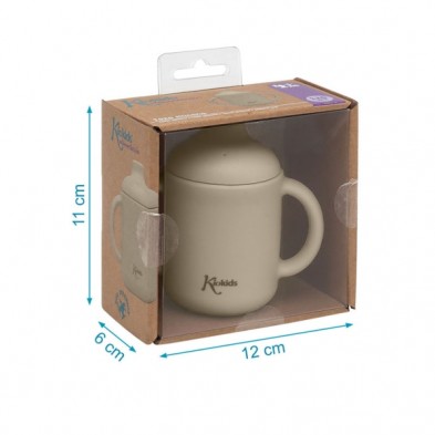 Kiokids Εκπαιδευτικό Ποτηράκι Σιλικόνης 120ml. | Μπεζ 4253