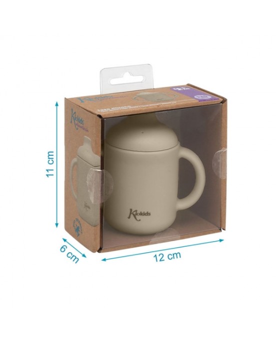 Kiokids Εκπαιδευτικό Ποτηράκι Σιλικόνης 120ml. | Μπεζ 4253