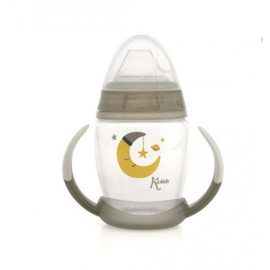 Κiokids Ποτηράκι Εκπαιδευτικό 270ML Grey Moon 1ο Βήμα 6+Μ 3274