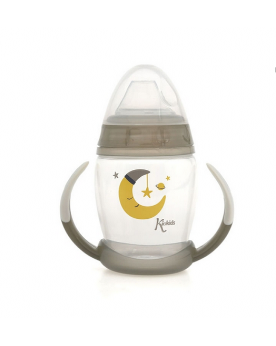 Κiokids Ποτηράκι Εκπαιδευτικό 270ML Grey Moon 1ο Βήμα 6+Μ 3274