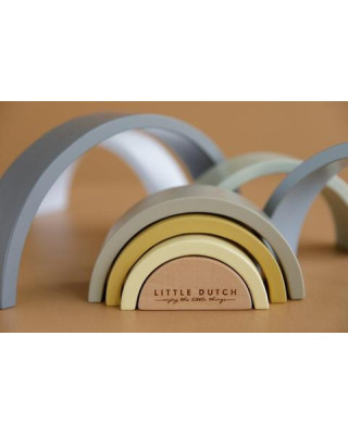 Little Dutch Ξύλινο τρισδιάστατο Ουράνιο Τόξο (γαλάζιο-κίτρινο) LD7034