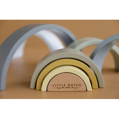 Little Dutch Ξύλινο τρισδιάστατο Ουράνιο Τόξο (γαλάζιο-κίτρινο) LD7034