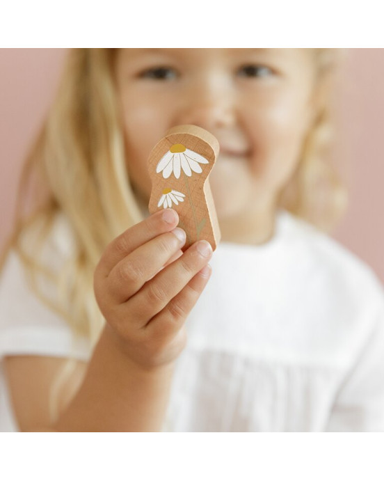 Little Dutch Σετ ξύλινα τουβλάκια Goose (ροζ) 45,5εκ. LD7018