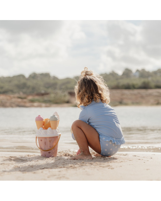 LITTLE DUTCH Σετ κουβαδάκια παραλίας Ice Cream Ocean Dreams Ροζ LD2012314