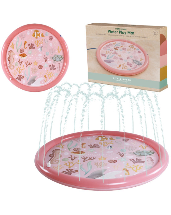 LITTLE DUTCH Φουσκωτό στρώμα παιχνιδιού Sprinkler Ocean Dreams Ροζ 150 εκ LD2012396