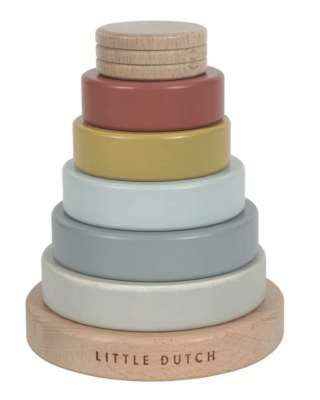 Little Dutch  Ξύλινη πυραμίδα ταξινόμησης Pure & Nature (πολύχρωμο)  LD4703