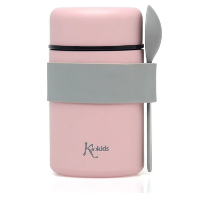Kiokids Βρεφικό Θερμός Φαγητού με Κουταλάκι Ροζ 500ml.  3598