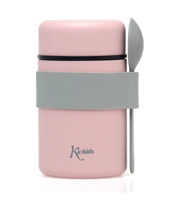 Kiokids Βρεφικό Θερμός Φαγητού με Κουταλάκι Ροζ 500ml.  3598