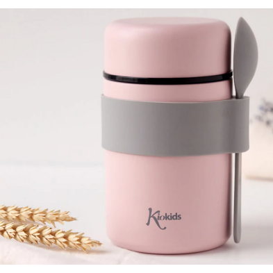 Kiokids Βρεφικό Θερμός Φαγητού με Κουταλάκι Ροζ 500ml.  3598