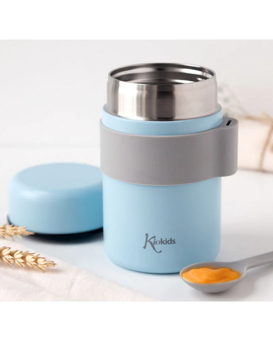 Kiokids Βρεφικό Θερμός Φαγητού με Κουταλάκι Σιέλ 500ml. 3597