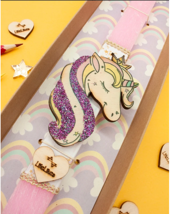 Lifelikes Λαμπάδα 'Χαρούμενος Μονόκερος' σε κουτί 4259