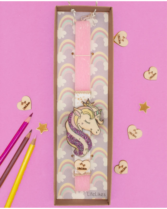 Lifelikes Λαμπάδα 'Χαρούμενος Μονόκερος' σε κουτί 4259