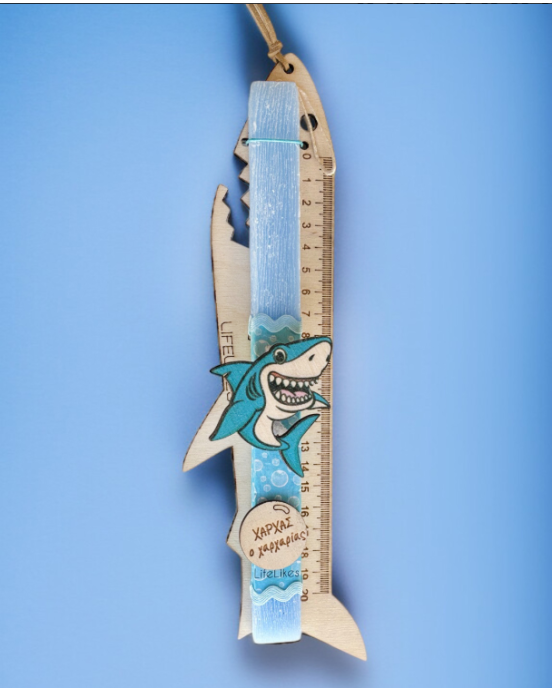 Lifelikes Λαμπάδα ξύλινος χάρακας καρχαρίας 04.21.00.000.6415