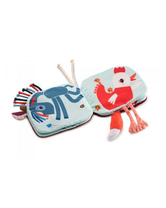 Lilliputiens  Υφασμάτινο βιβλιαράκι δραστηριοτήτων "Ποιος κρύβεται πίσω από την Rosalie?" LΙ83214