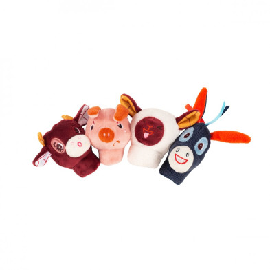 Lilliputiens Σετ 4 υφασμάτινες δαχτυλόκουκλες "Ζώα της Φάρμας" LI83304