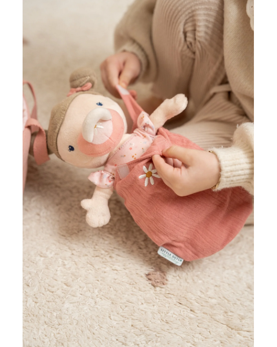 Little Dutch Υφασμάτινο μωρό σε καλαθούνα Rosa - New 