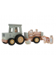 Little Dutch Ξύλινο τρακτέρ με καρότσα και ζωάκια Little Farm FSC LD7149