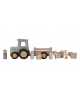 Little Dutch Ξύλινο τρακτέρ με καρότσα και ζωάκια Little Farm FSC LD7149