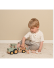 Little Dutch Ξύλινο τρακτέρ με καρότσα και ζωάκια Little Farm FSC LD7149