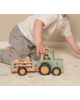 Little Dutch Ξύλινο τρακτέρ με καρότσα και ζωάκια Little Farm FSC LD7149