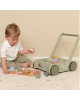 Little Dutch Καρότσι-περπατούρα με ξύλινα τουβλάκια Little Farm LD7143