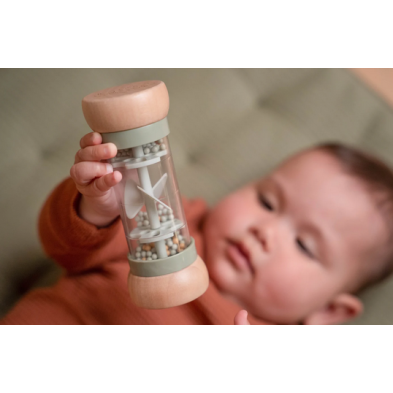 Little Dutch Ξύλινη κουδουνίστρα με ήχο βροχής Little Farm FSC LD7136