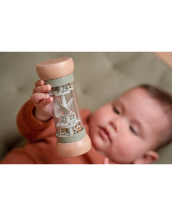 Little Dutch Ξύλινη κουδουνίστρα με ήχο βροχής Little Farm FSC LD7136