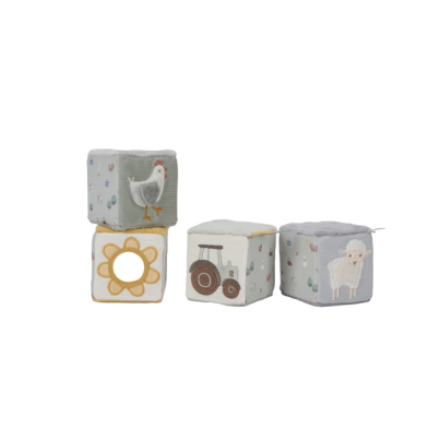 Little Dutch Σετ παιχνιδιού με υφασμάτινους κύβους Little Farm LD8816
