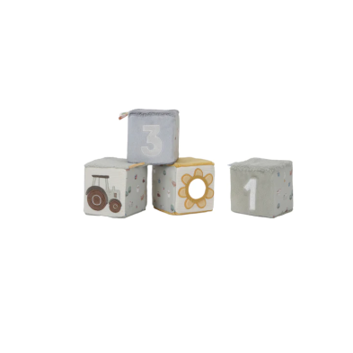 Little Dutch Σετ παιχνιδιού με υφασμάτινους κύβους Little Farm LD8816