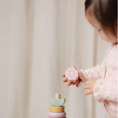 Little Dutch Ξύλινη πυραμίδα ταξινόμησης & ταλάντωσης Fairy Garden  FSC  LD7342